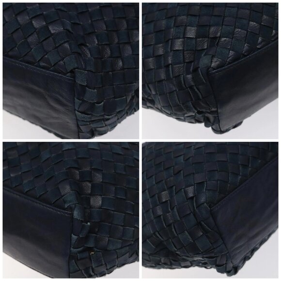 BALLY Shoulder Bag Leather Navy Gold Auth - Picture 16 of 16